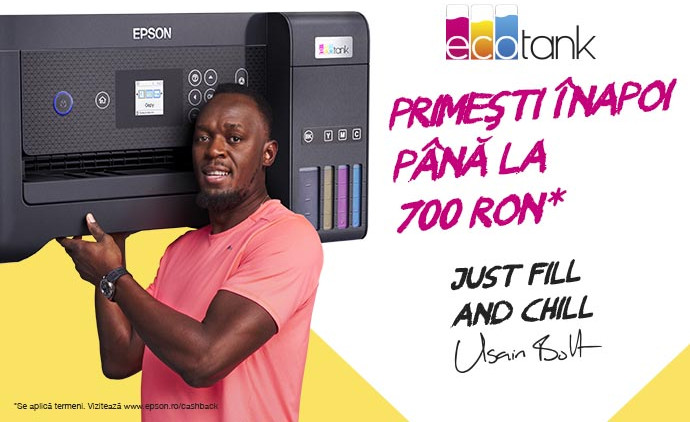 Clienții Epson pot primi înapoi până la 700 de lei la achiziția unei imprimante din gama EcoTank