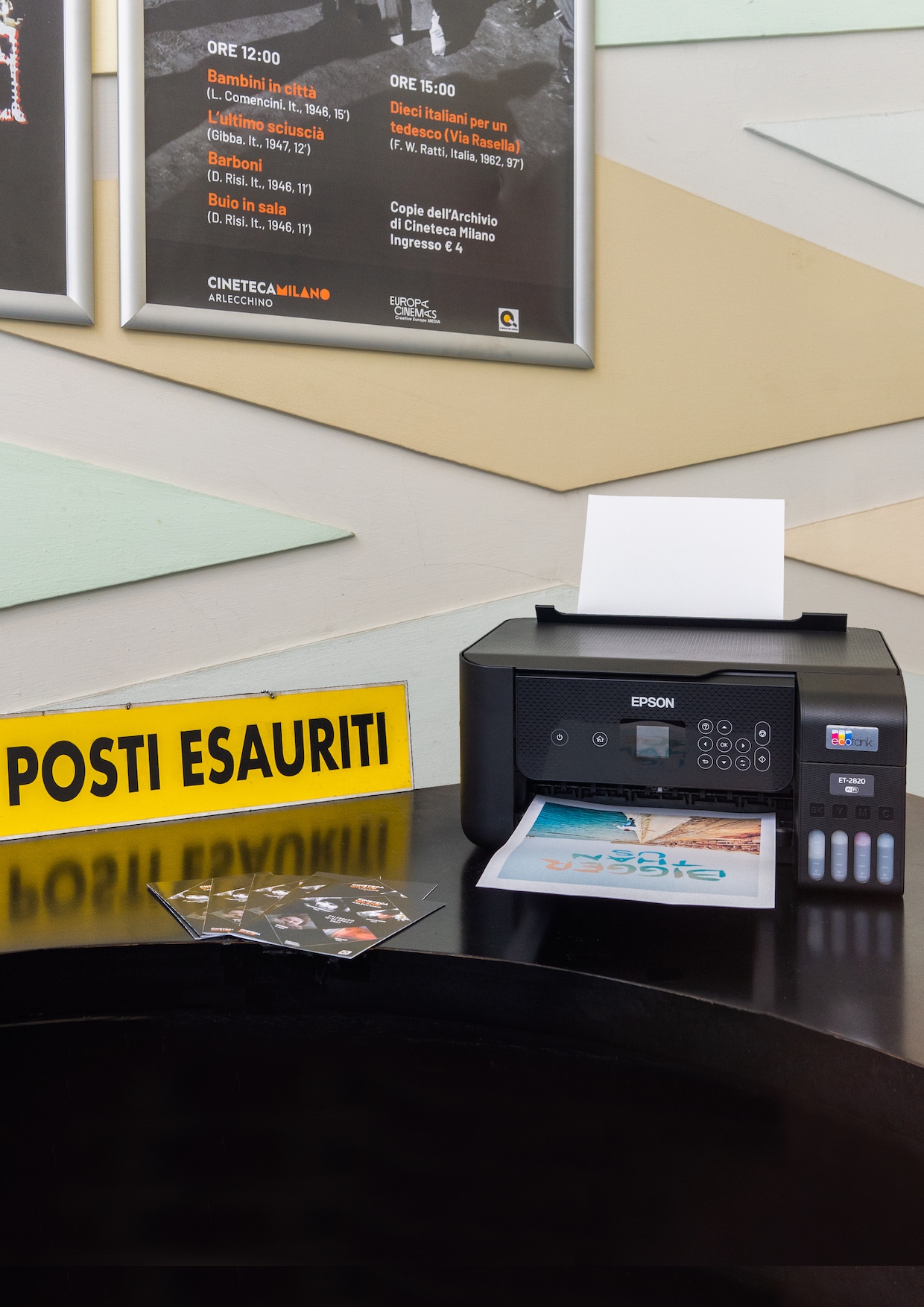 Epson nel salotto elegante del cinema milanese